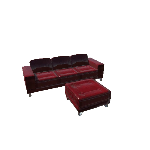 Red Leather Sofa (1)